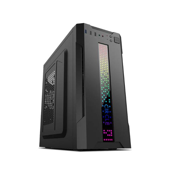 Circle Radient 3.0 C-DOT with SMPS (M-ATX) Mini Tower Cabinet (Black) – TechCure India