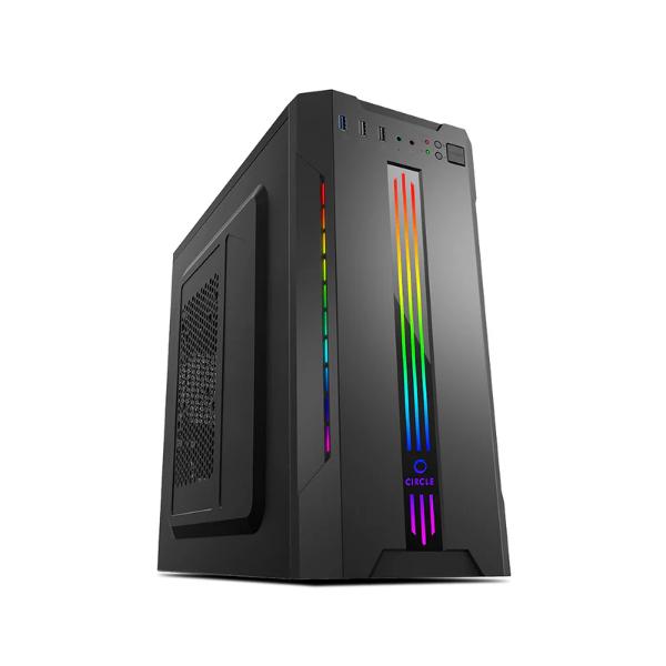 Circle Radient 3.0 C-LINE with SMPS (M-ATX) Mini Tower Cabinet (Black) – TechCure India