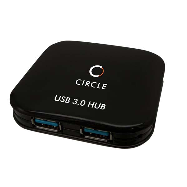 Circle Rootz USB 3.0 4-Port Hub High-Speed Data Transfer (Black) – TechCure India