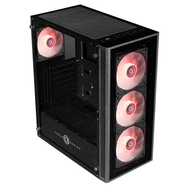 Circle Xtender X2 ATX Mid Tower Gaming Cabinet (Black) – TechCure India