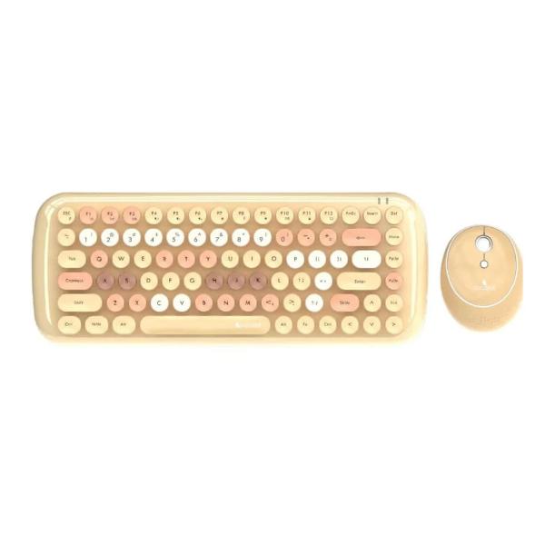 Coconut Bling Retro Wireless Combo, Milk Tea – TechCure India