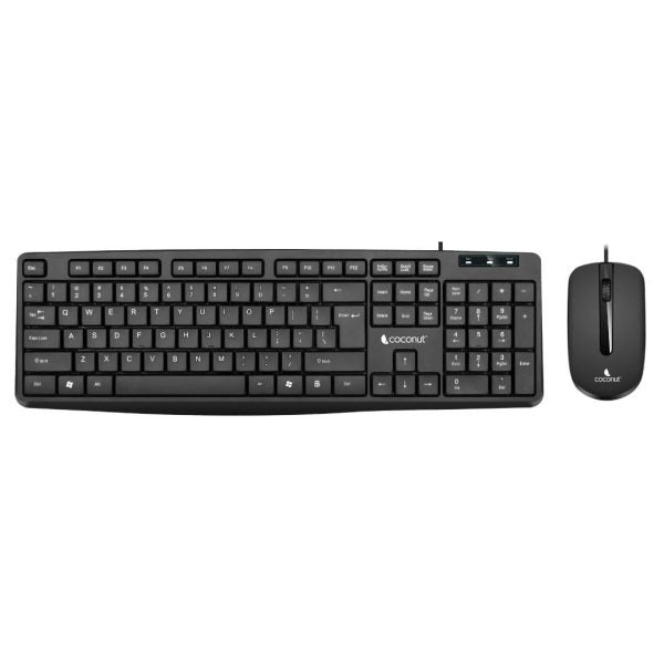 Coconut Cherry Wired K24 keyboard + M24 Mouse Combo with 104 Keys and a USB Mouse – TechCure India