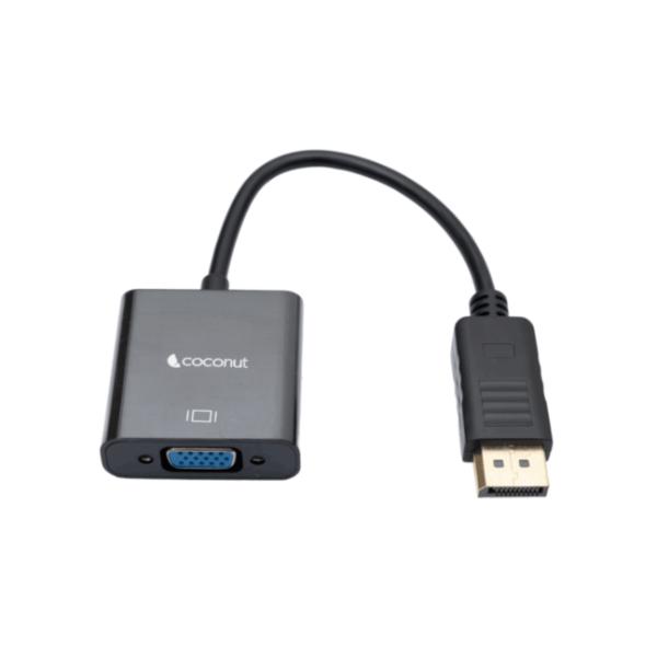 Coconut DP TO VGA Crystal-Clear Connectivity: Unleash Visual Brilliance with our DP to VGA Cable – Premium Chipset, Durable ABS Build, and Vibrant 1080p Resolution – TechCure India