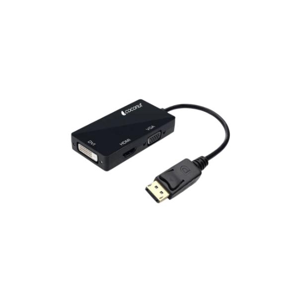 Coconut DisplayPort to HDMI + VGA + DVI Converter, Male to Female – TechCure India