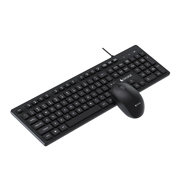 Coconut Mango Wired Combo, Full Sized Keyboard Mouse Combo – TechCure India