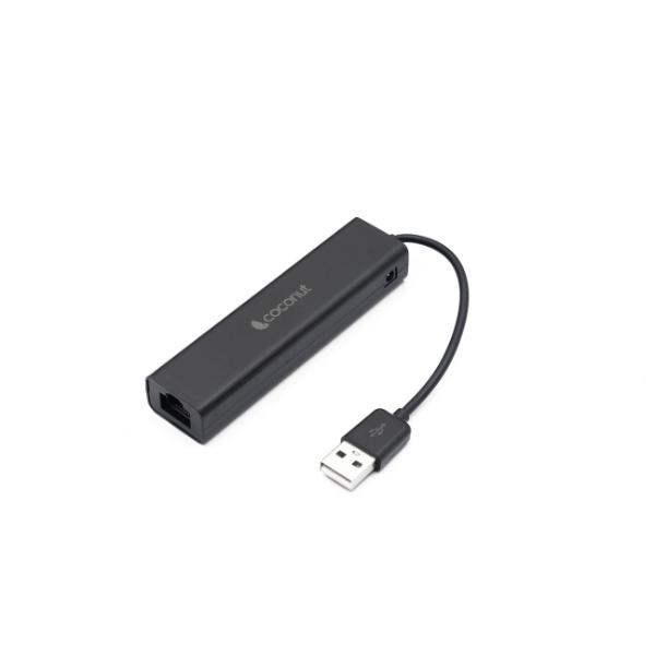 Coconut UL02 USB Hub + LAN ethernet adapter, 3x USB 2.0 Ports – TechCure India
