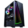 Consistent Auralight Gaming Cabinet 2011 | Support : Micro ATX/ATX/ITX | RGB LED Infinity Light Panel | with Tempered Glass Side Panel – TechCure India