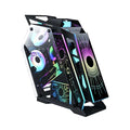 Consistent Black Destroyer Gaming Cabinet 2012 | Support : Micro ATX/Mini-ITX | Front Port: USB2.0 * 1+USB3.0 * 1+HD Audio | with Tempered Glass – TechCure India