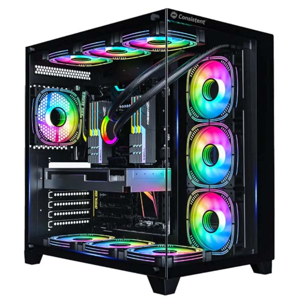 Consistent Defender Gaming Cabinet 2013 | Support: Micro ATX/Mini-ITX | Front Port : USB2.0 * 2+USB3.0 * 1+HD Audio| Both Side Tempered Glass – TechCure India