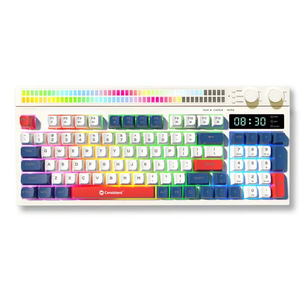 Consistent Moonlite Gaming Wired RGB & Mac Support Keyboard, USB Plug-and-Play, Keystrokes, RGB LED Effect, Stylish Slim Design, Water resistant, Noise free, 26 keys Anit-Ghosting – TechCure India