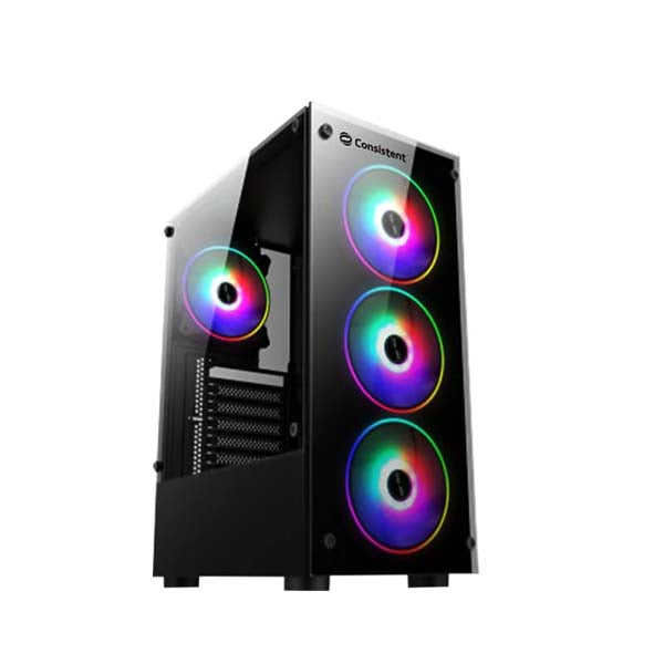 Consistent Neon Gaming Cabinet 2001 | Support : Micro ATX/ Mini ATX | Case Size (Front):350*185*410mm | CPU Height : 150mm | Fan Optional : 3FR Gb Fan – TechCure India
