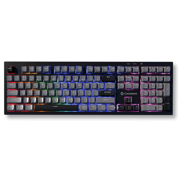 Consistent STORM Gaming Triple Mode Wireless RGB & MAC Support Keyboard for Windows, USB Plug-and-Play, Keystrokes, RGB lighting, Stylish Slim Design, 19 keys Anit-Ghosting – TechCure India
