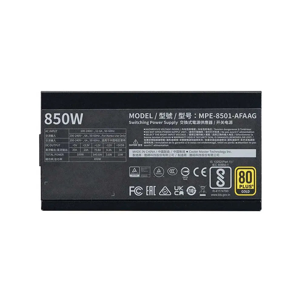 COOLER MASTER MWE 850W V2 80+ Gold Fully Modular ATX 3.1 Power Supply ( 850W ) – TechCure India