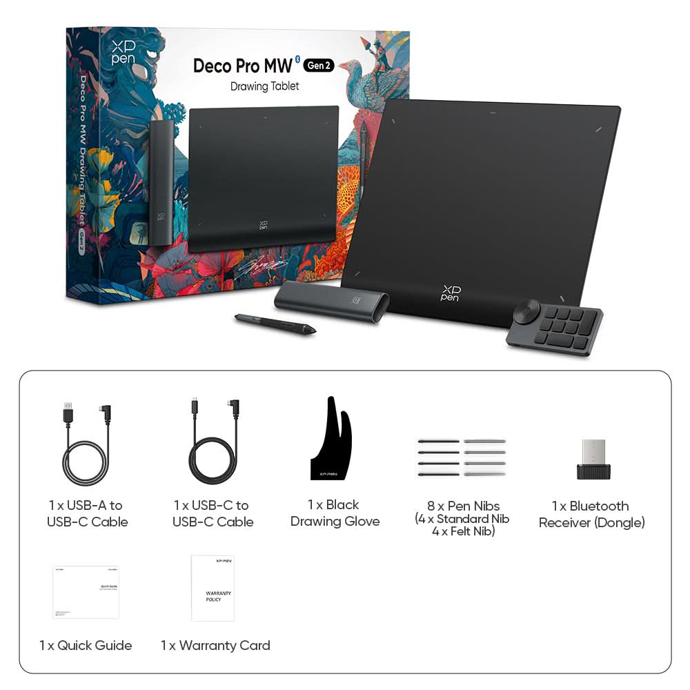 XP PEN DECO PRO MW GEN 2 DRAWING TABLET (MT0962B) – TechCure India