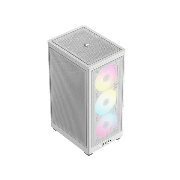 Corsair iCUE 2000D RGB Airflow Mini ITX PC Cabinet (White) – TechCure India