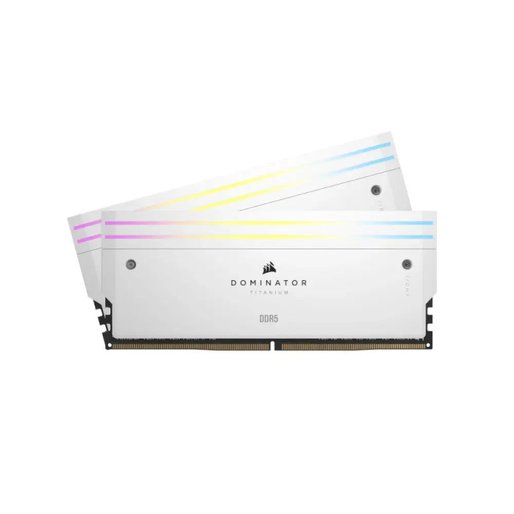 CORSAIR Dominator Titanium RGB 32GB ( 16GBx2 ) 7200MHz DDR5 RAM ( White ) ( CL34 ) - 2