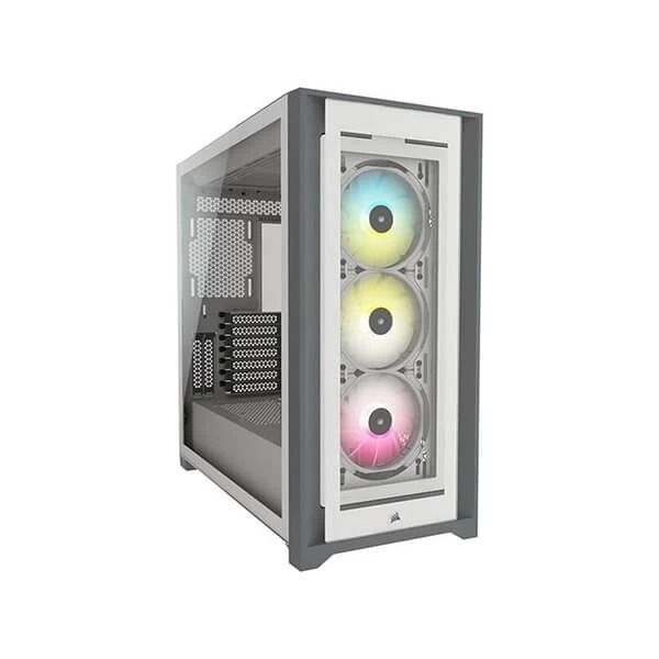 Corsair ICUE 5000X RGB Mid Tower Cabinet (White) – TechCure India