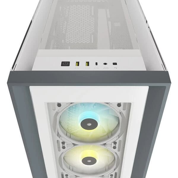 Corsair ICUE 5000X RGB Mid Tower Cabinet (White) – TechCure India