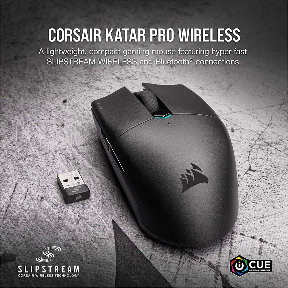 CORSAIR KATAR Pro Ultralight Wired Ambidextrous Gaming Mouse ( CH-931C011-AP ) ( 1000DPI / 6 Macro Buttons ) ( Black ) - 3