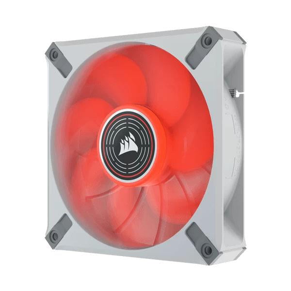 Corsair ML120 LED Elite 120mm Red LED Cabinet Fan (Single Pack - White Frame) – TechCure India