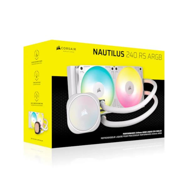 Corsair Nautilus 240 RS ARGB Liquid CPU Cooler (White) – TechCure India