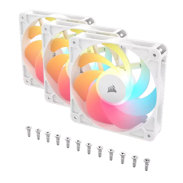 Corsair RS120-R ARGB 120mm PWM Reverse Fans (Triple Pack), White – TechCure India