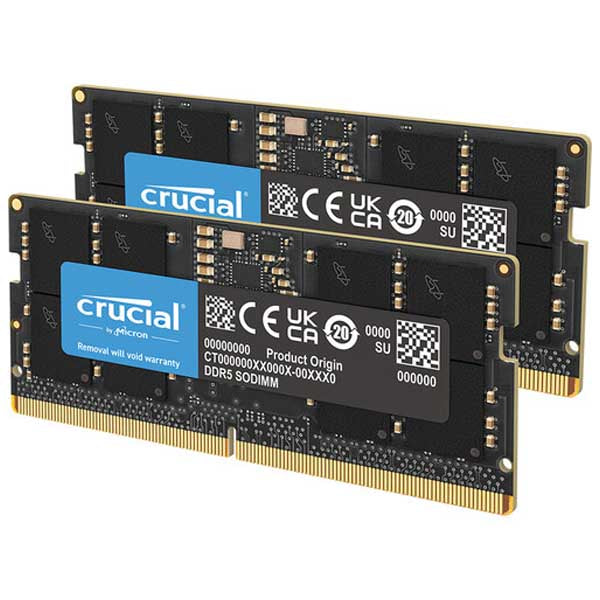 Crucial 128GB (2x64GB) DDR5 5600MHz SO-DIMM Memory Kit (CT2K64G56C46S5) – TechCure India