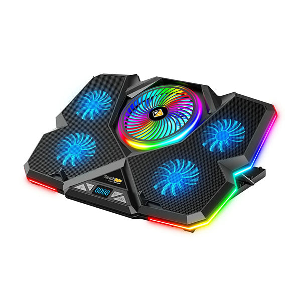 Cosmic Byte Cyclone RGB Laptop Cooling Pad with 5 Fan, Adjustable Speed, USB Hubx – TechCure India