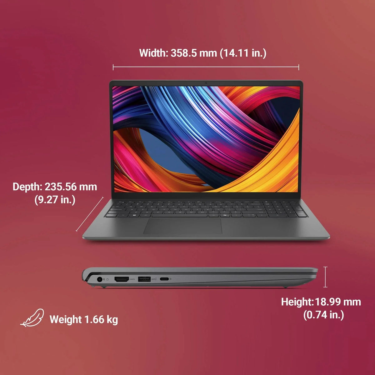 DELL 15 (Previously Inspiron) AI Powered Intel Core Ultra 5 225H - (8 GB/512 GB SSD/Windows 11 Home) 3530 / 15 DC 15260 Thin and Light Laptop Black – TechCure India