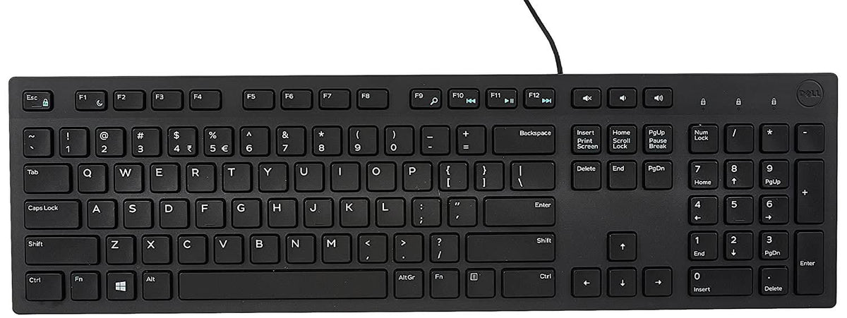DELL KB216 WIRED MULTIMEDIA USB KEYBOARD WITH SUPER QUITE PLUNGER KEYS WITH SPILL-RESISTANT – TechCure India