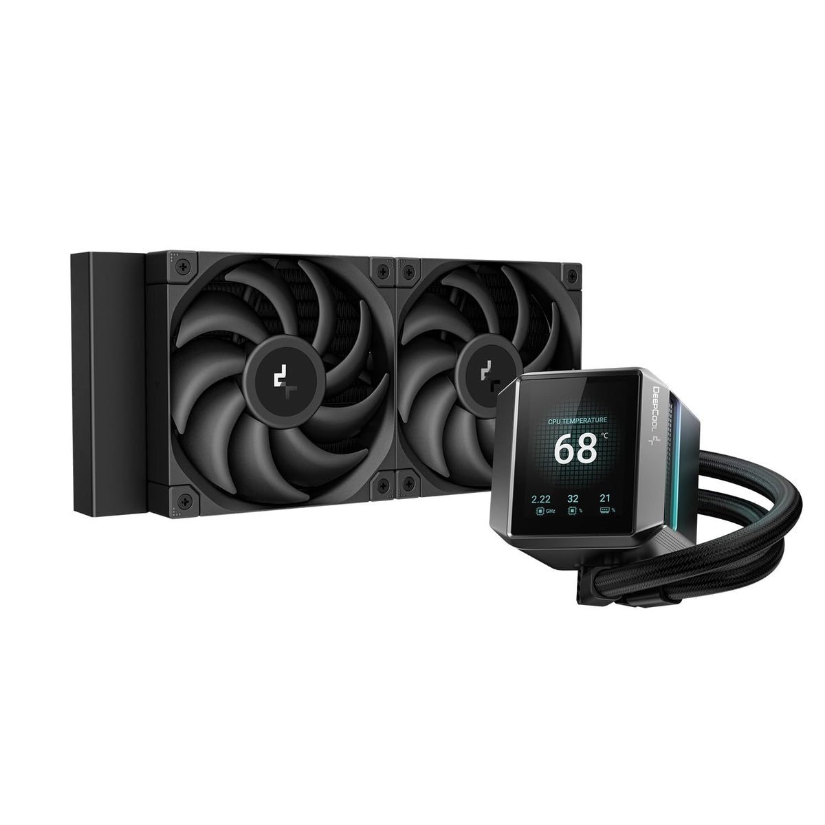 DeepCool MYSTIQUE 240 LCD Liquid Cooler (Black) – TechCure India