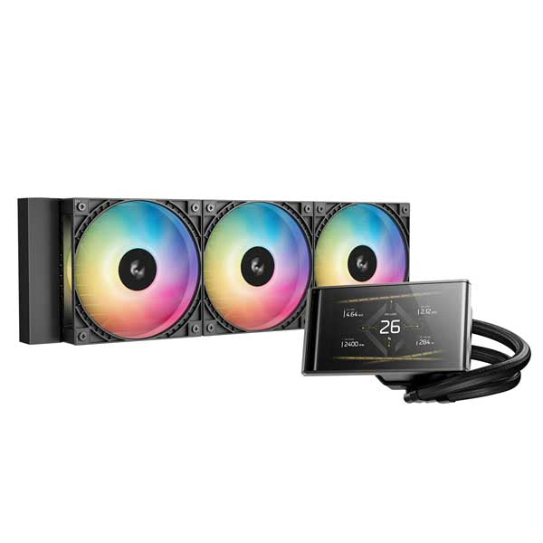 Deepcool LT360 VISION ARGB 360mm Liquid Cooler (Black) – TechCure India