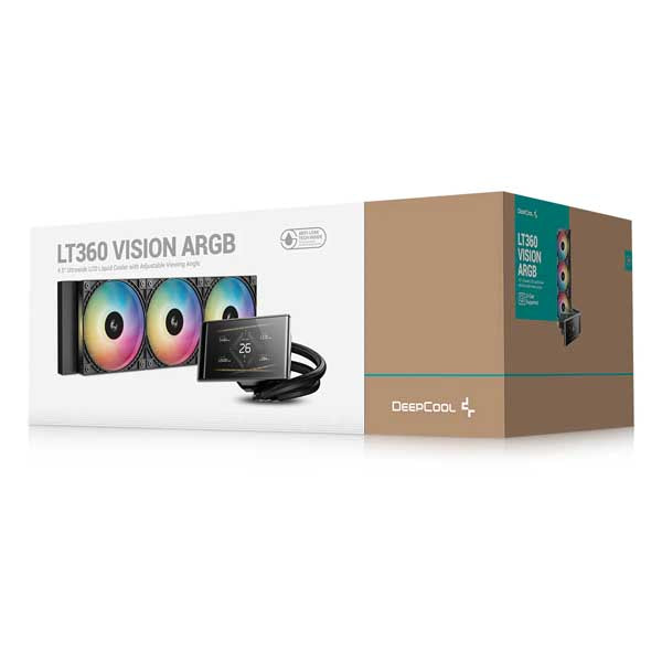 Deepcool LT360 VISION ARGB 360mm Liquid Cooler (Black) – TechCure India