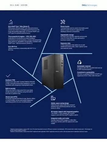 Dell Slim Desktop ECS1250, Intel Core i3 14100, 8GB RAM, 512GB SSD, DOS, 3YRS – TechCure India