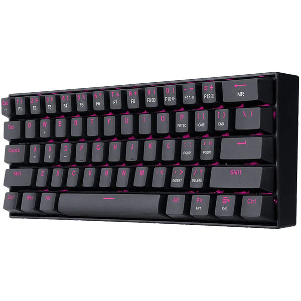 Redragon K630 Dragonborn 60% Wired Pink LED Brown Switch Gaming Keyboard Black – TechCure India