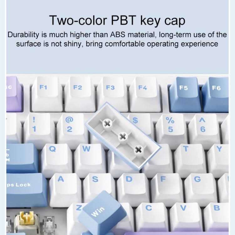 Aula F99 Pro Side Engraved Keycaps Wireless Tri Mode RGB Mechanical Gaming Gradient Gray Keyboard With Nimbus Switch – TechCure India