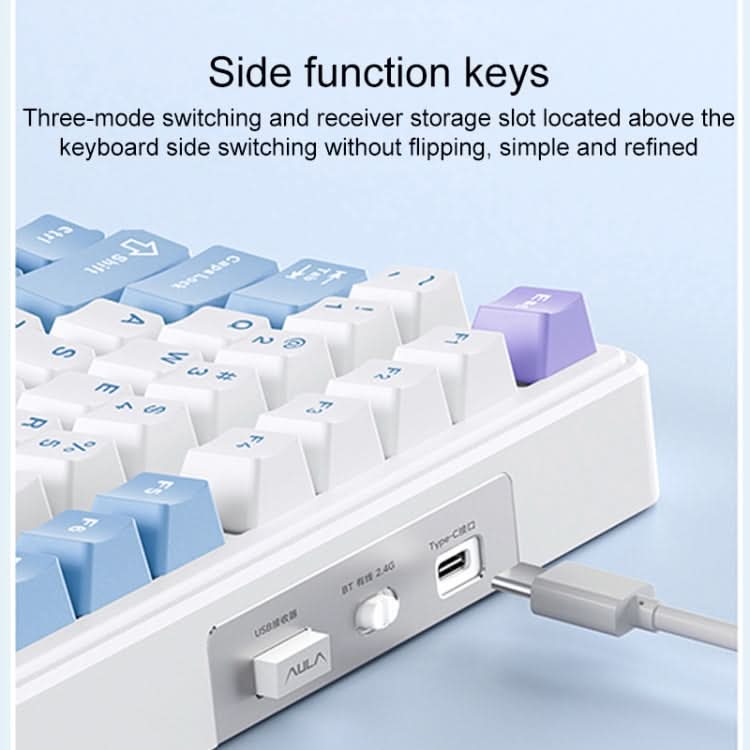 Aula F99 Pro Side Engraved Keycaps Wireless Tri Mode RGB Mechanical Gaming Gradient Gray Keyboard With Nimbus Switch – TechCure India