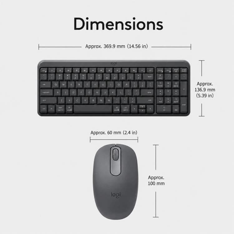 Logitech MK251 Wireless Bluetooth Keyboard and Mouse Combo (Black) – TechCure India