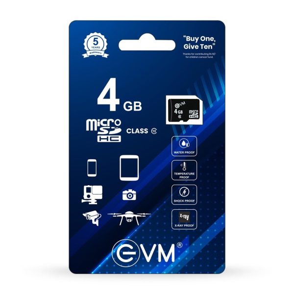 EVM 4GB Micro Sd Card Class 10 (Memory Card) – TechCure India