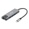 EVM 5-in-1 Type-c To 1000 Mbps Gigabit Ethernet Charging Port Workstation Laptops & Desktops – TechCure India