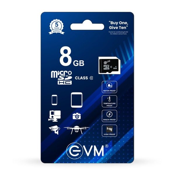 EVM 8GB Micro Sd Card Class 10 (Memory Card) – TechCure India
