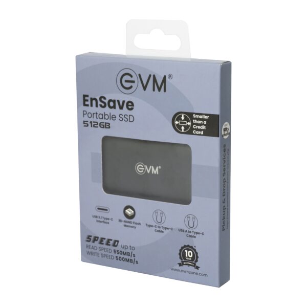 Evm Ensave Portable Ssd 512gb – TechCure India