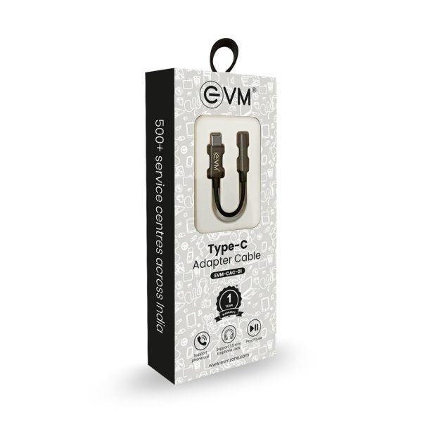 EVM Type-c Adapter Cable (Type-c To 3.5mm Jack) – TechCure India