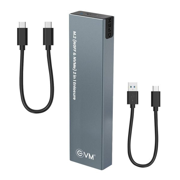 EVM USB 3.1 Gen 2 M.2 SATA and NVMe SSD Case – TechCure India