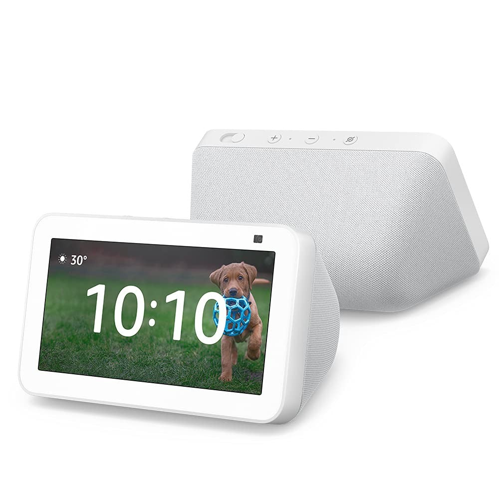 Amazon Echo Show 5 (2nd Gen, 2021 release) – Smart speaker with 5.5″ screen, crisp sound and Alexa (White) – TechCure India