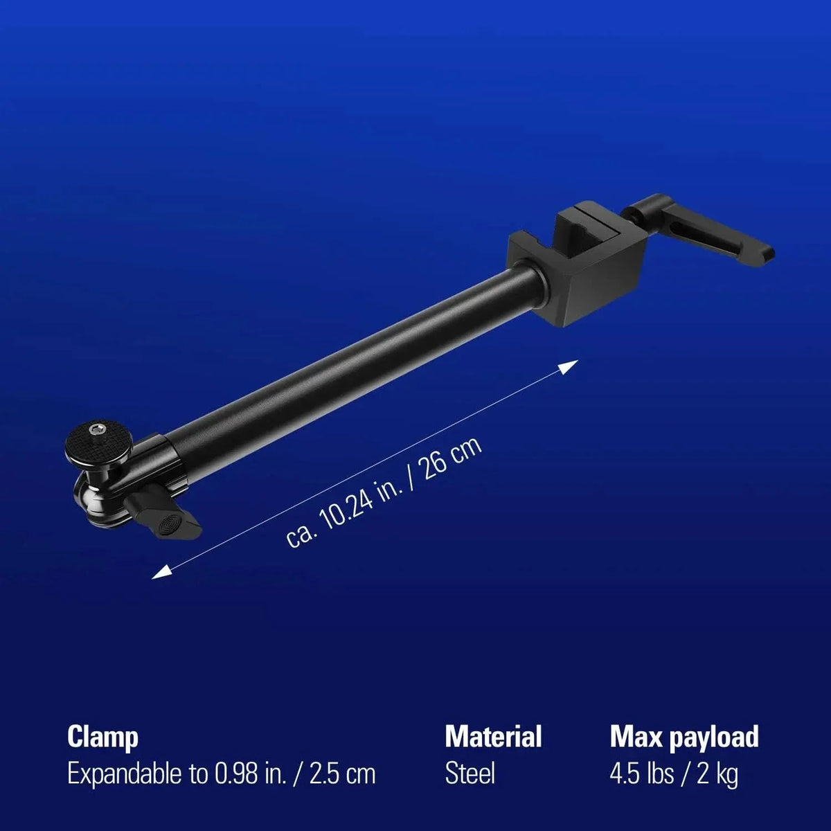 Elgato Solid Arm Auxiliary Holding arm for Cameras, Lights and More, Multi Mount Accessory, black – TechCure India