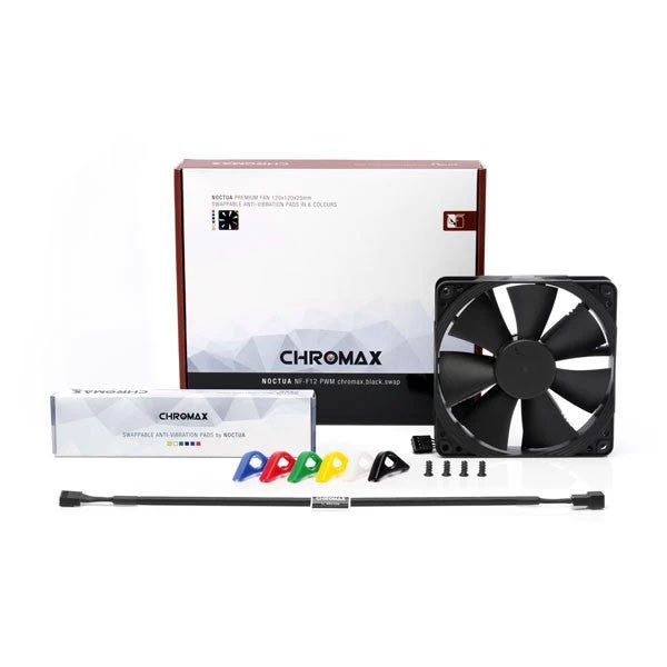 Noctua NF-F12 PWM Chromax Black Swap Cabinet Fan (Single Pack). – TechCure India