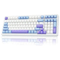 AULA F99 Tri-Mode 2.4G Wired BT Hot Swappable RGB Wireless Full Size Mechanical Blue White, Crescent Switch Gaming Keyboard – TechCure India