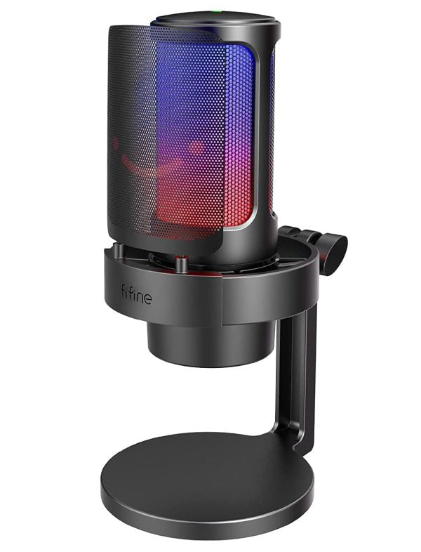FIFINE Ampligame A8 Gaming USB PC Computer RGB Microphone (Black) – TechCure India