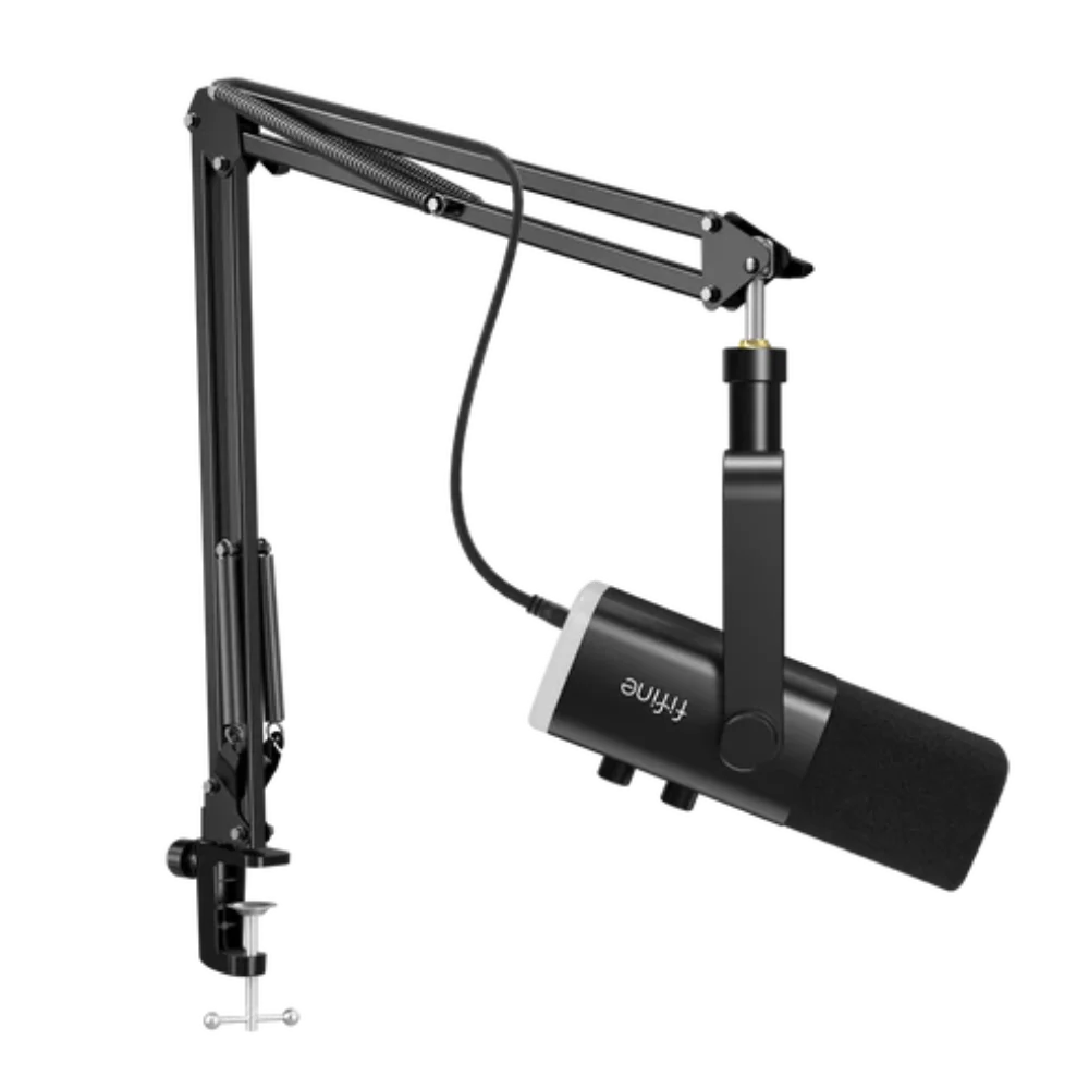 FIFINE AmpliGame AM8T USB/XLR Dynamic Microphone Kit With Boom Arm Stand ( Black ) – TechCure India